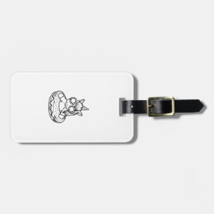 Kids Unicorn In A Doughnut For Colouring Paint Gir Luggage Tag