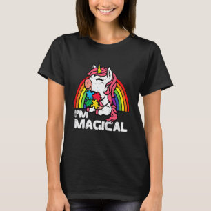 Kids Unicorn Rainbow Puzzle Im Magical Autism Awar T-Shirt