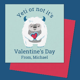Kids Valentine Yeti Card