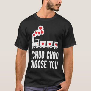 Kids Valentine's Day Choo Choo Train Hearts for Bo T-Shirt