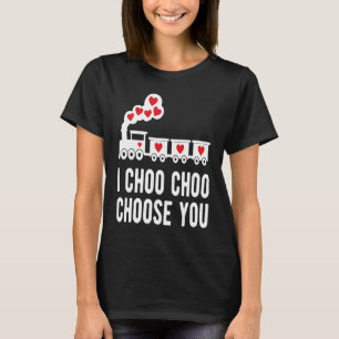 Kids Valentine's Day Choo Choo Train Hearts for Bo T-Shirt