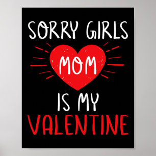 Kids Valentines Day Toddler Boys Shirt Mommy Is My Poster