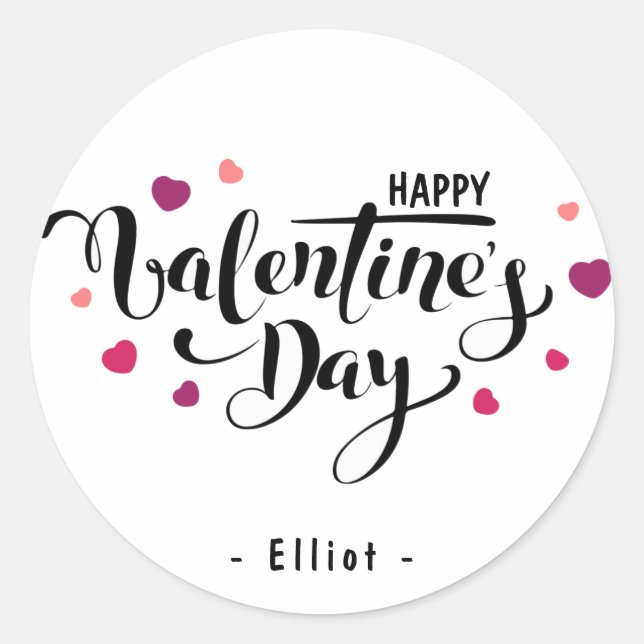  Kids valentines for school Classic Round Sticker (Front)