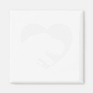Kids Valentines T-rex Dinosaur Heart Silhouette Bo Magnet