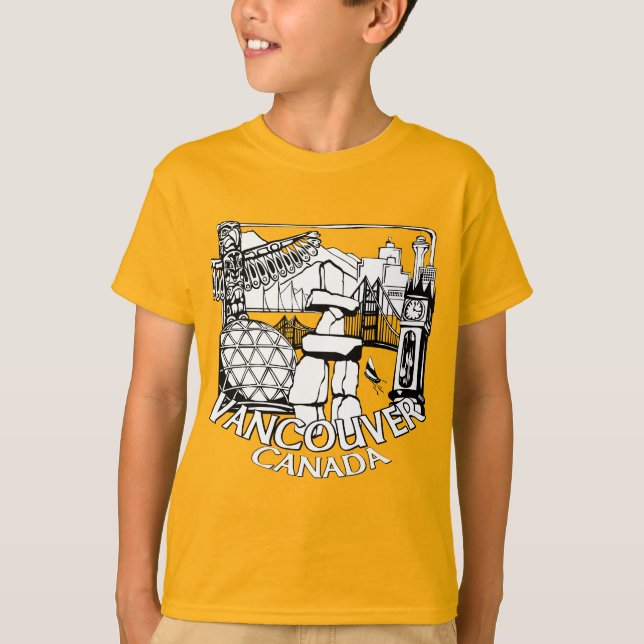 Kid's Vancouver Souvenir T-shirt Organic Tee Shirt (Front)