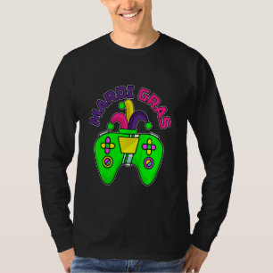 Kids Video Game Controller Jester Mardi Gras Gamin T-Shirt