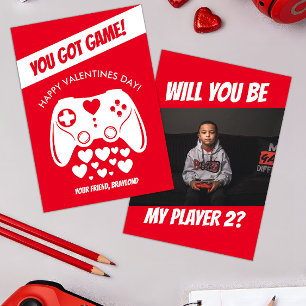 Kids Video Game Valentines Day Card