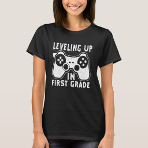 Kids Video Gaming for student Leveling up in First T-Shirt