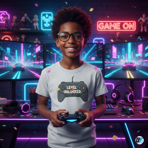 Kids Video Gaming Level 5 Unlocked T-Shirt