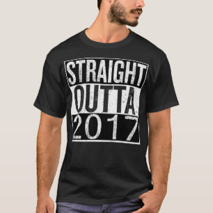 Kids Vintage Straight Outta 2017 Funny 5th Birthda T-Shirt