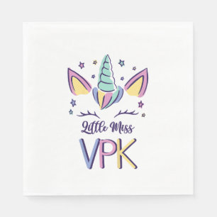 Kids VPK Girl First Day Little Miss VPK T-Shirt Napkin