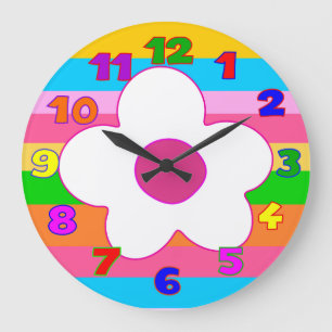 kids wall clock,kids room,girls room large clock