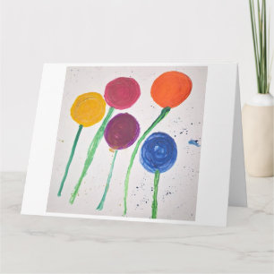 Kids Watercolor Folded Greeting Card