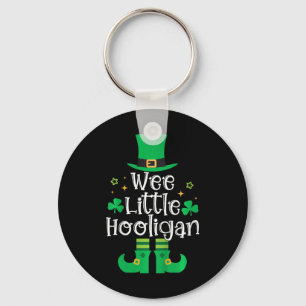 Kids Wee Little Hooligan Retro St Patricks Day Kid Keychain