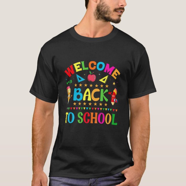 Kids Welcome Back To School Funny Teachers Student T-Shirt (Front)