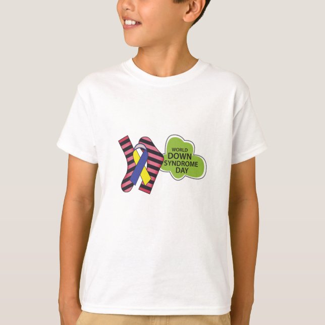 kid's world down syndrome day t-shirt (Front)