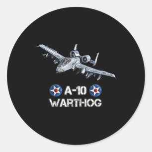 Kids World War 2 F6f Hellcat Fighter Airplane Classic Round Sticker