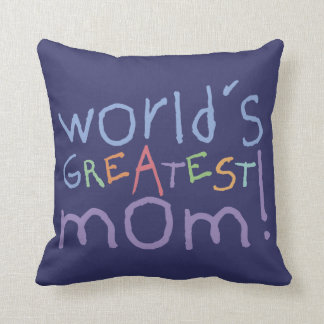 Kids World's Greatest Mom Throw Pillow