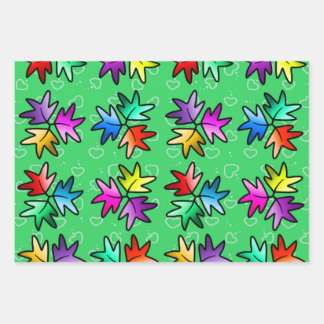 Kids wrapping paper of  heartstopper leaves 