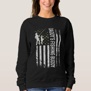 Kids Young Fisherman Daddy's Fishing Buddy Dad Son Sweatshirt