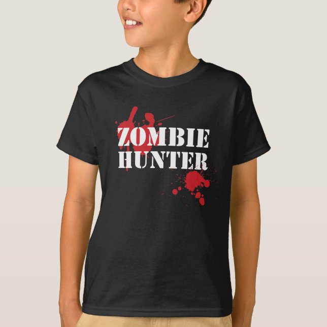 Kids Zombie Hunter Horror Tshirt (Front)