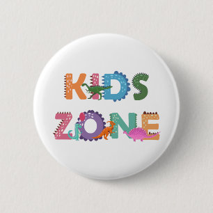 Kids Zone Dinosaurs 2 Inch Round Button