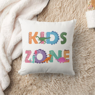 Kids Zone Dinosaurs Throw Pillow