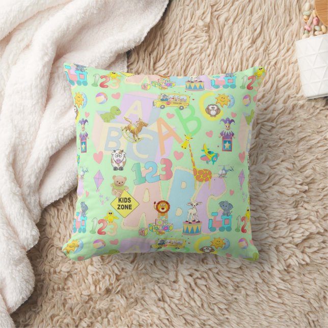 Kids Zone Throw Pillow (Blanket)