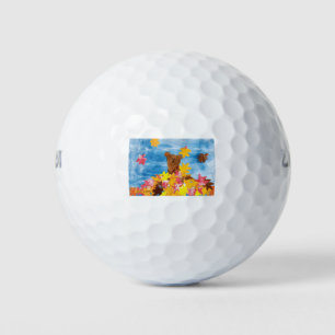 KidsArt for CHOC - Fall Leaves Bear Golf Balls
