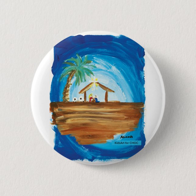 KidsArt for Choc - Peace on Earth  2 Inch Round Button (Front)