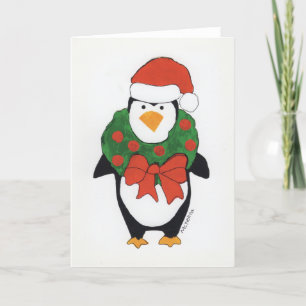 KidsArt for CHOC - Penguin Holiday Thank You Card