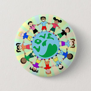 KidsLoveGlobe 2 Inch Round Button