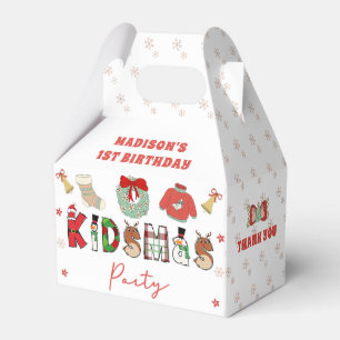Kidsmas Party Christmas Birthday Party Favour Boxe Favor Box