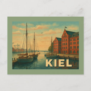 Kiel Germany City Art Postcard