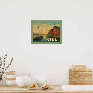 Kiel Germany City Art Poster