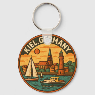 Kiel Germany Coastal Art Keychain