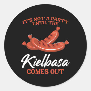 Kielbasa Poland Meat Sausage Food Lover Polish Men Classic Round Sticker