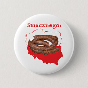 Kielbasa Smacznego Polish Map 2 Inch Round Button