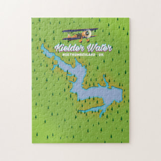 Kielder Water Northumberland UK map Jigsaw Puzzle
