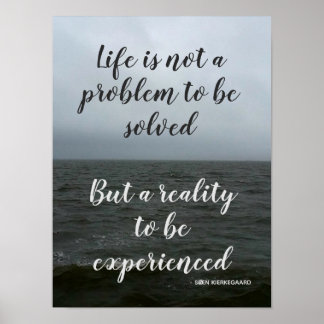 Kierkegaard Life Quote Poster