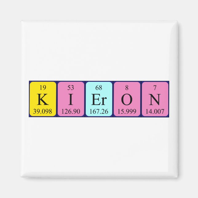 Kieron periodic table name magnet (Front)