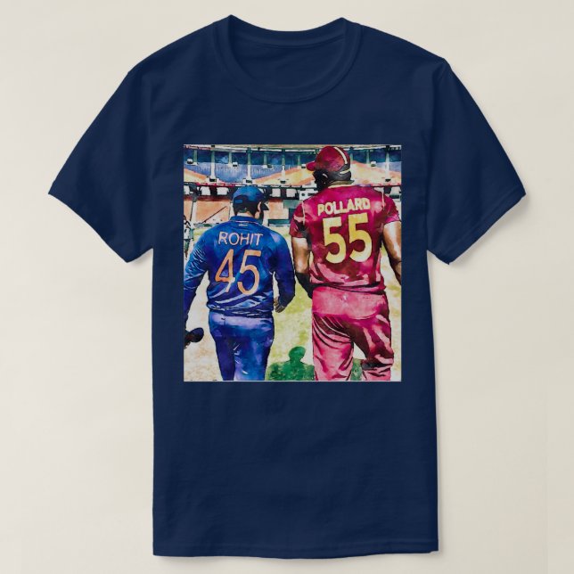 Kieron Pollard Rohit Sharma cricketer T-Shirt (Design Front)