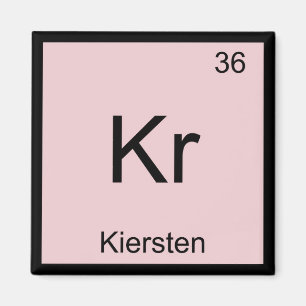 Kiersten Name Chemistry Element Periodic Table Magnet