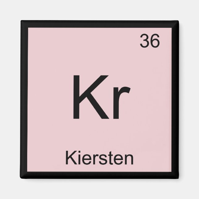 Kiersten  Name Chemistry Element Periodic Table Magnet (Front)
