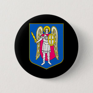 Kiev Ukraine Coat Of Arms Souvenir Kyiv Ukrayina P 2 Inch Round Button