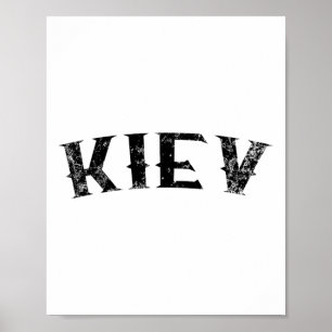 Kiev Ukraine Vintage Black Text Apparel Poster