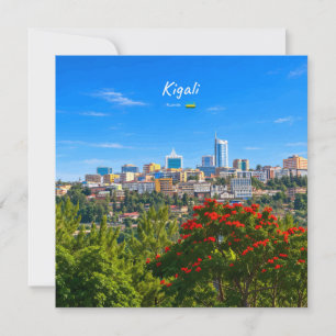 Kigali, Rwanda - Modern Cityscape Skyline Invitation