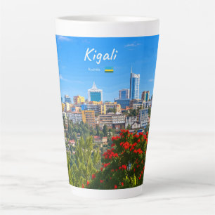 Kigali, Rwanda - Modern Cityscape Skyline Large Latte Mug