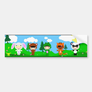 Kigurumi Love girls Bumper Sticker