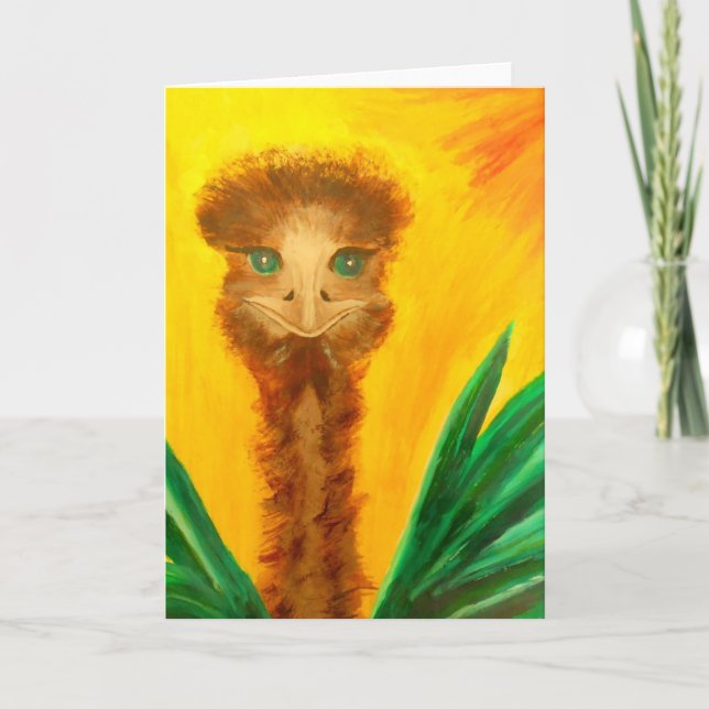 Kiki - Carte de voeux Ostrich (Devant)